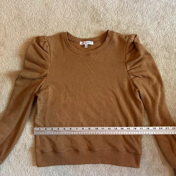 Rebecca Minkoff Janine Sweatshirt Caramel Ruffle - Picture 9 of 10
